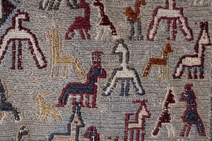 Hand-Embroidered Vintage Textile 42'' x 57''