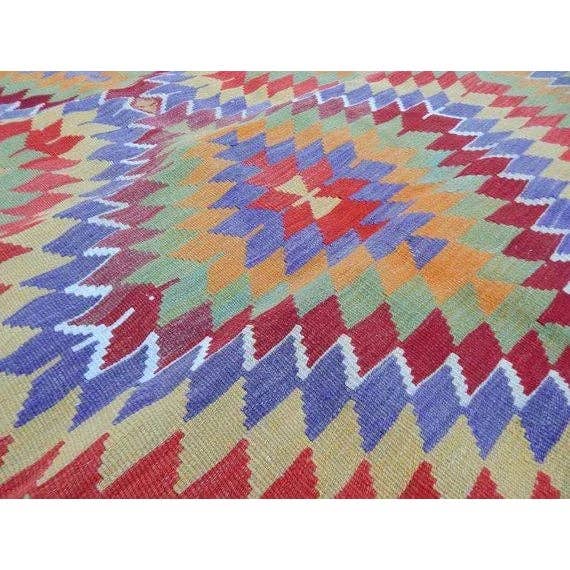 Vintage Turkish Kilim Rug 5'4'' x 9'4''