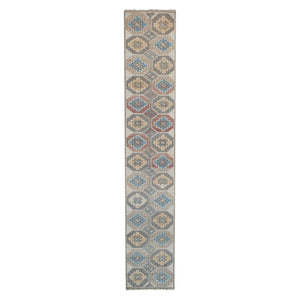 Vintage Turkish Anatolian Runner Rug 1'7'' x 8'4''