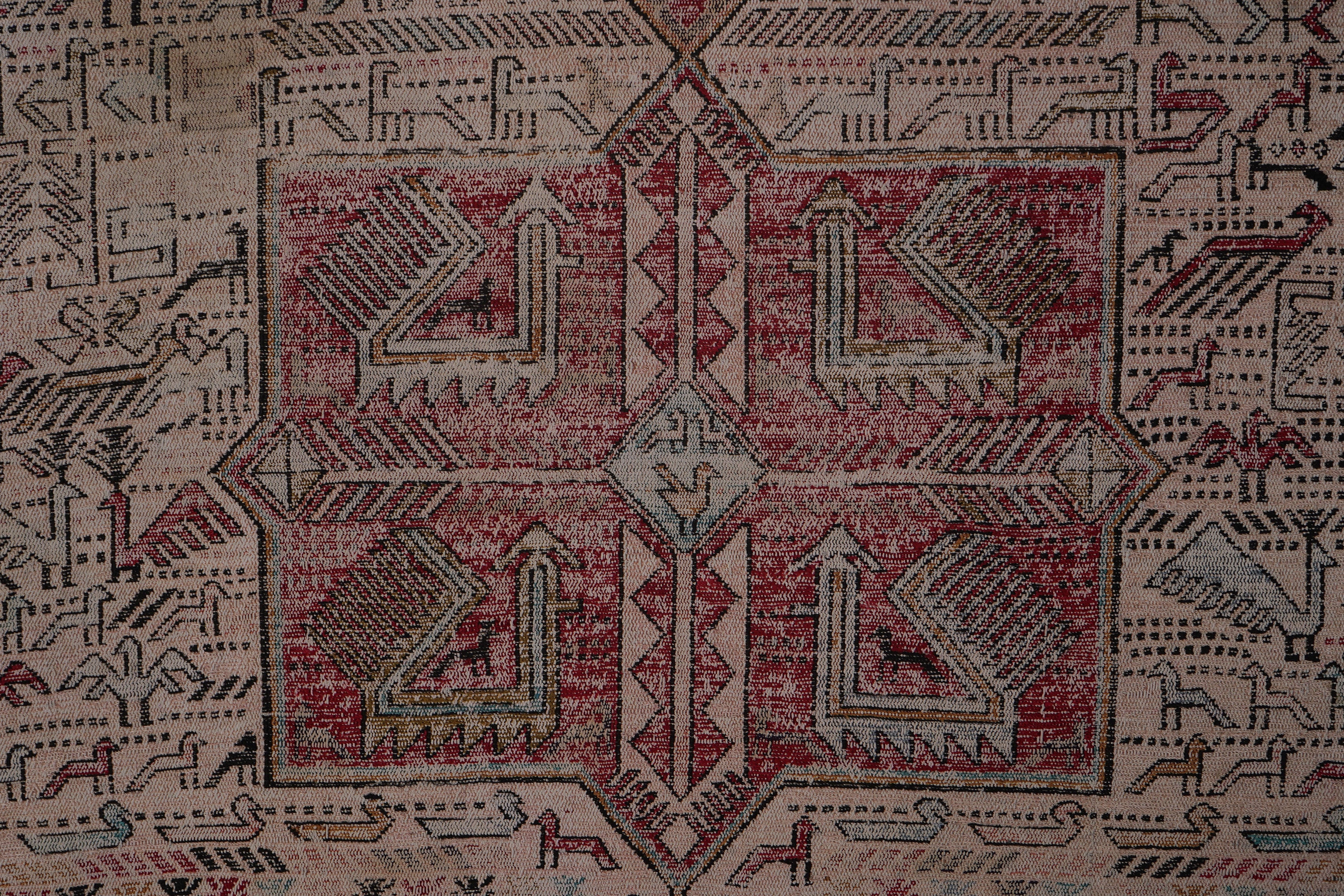 Vintage Soumac Kilim Rug 4' x 6'
