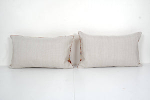 Silk Ikat Velvet Pillow Cover Set of 2 | 16'' x 26''