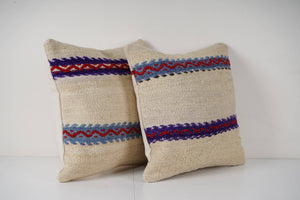 Kilim Pillow Cover Set of 2 | 16'' x 16''