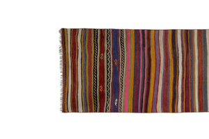 Vintage Turkish Kilim Runner 2'6'' x 11'5''