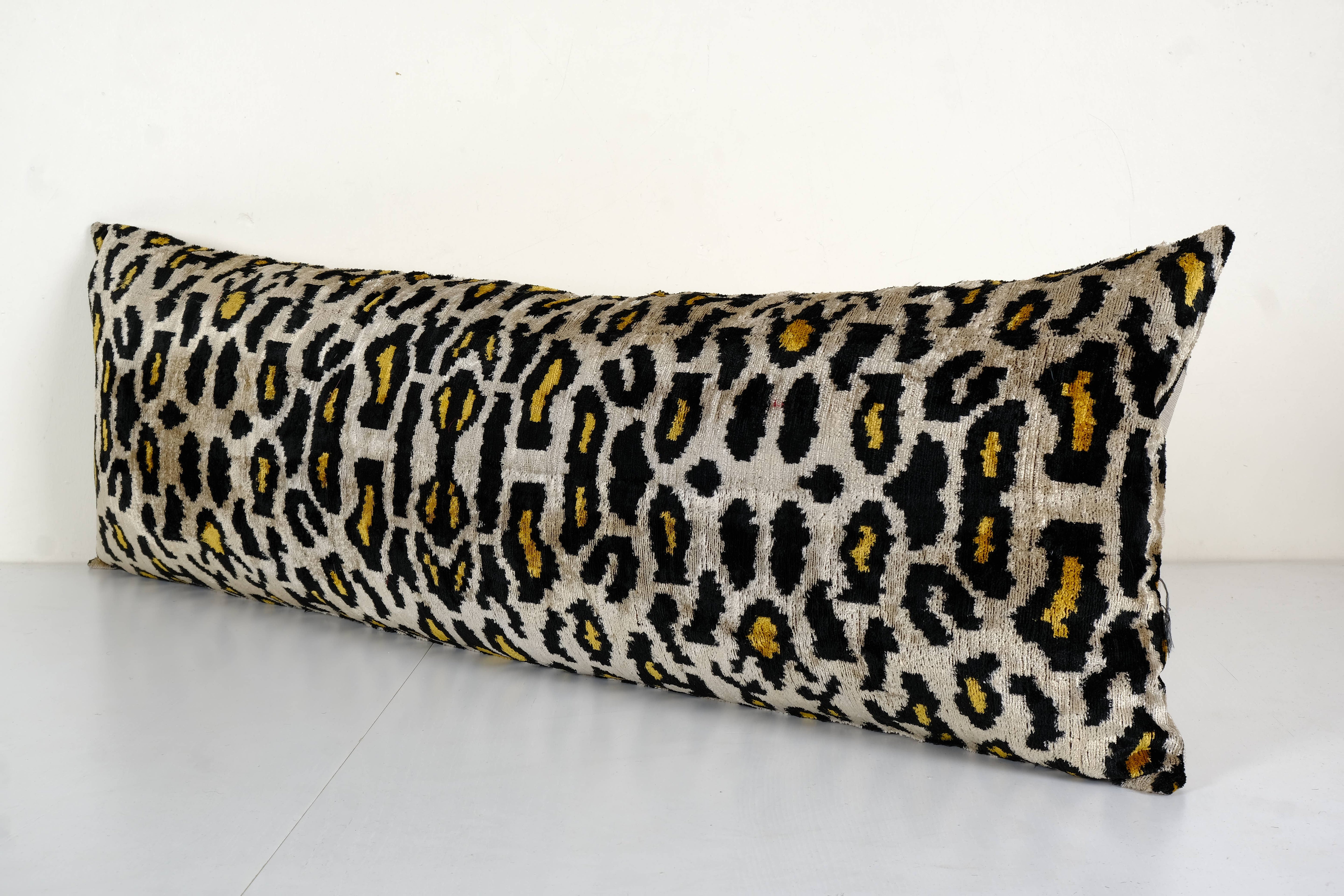 Silk Ikat Velvet Pillow Cover | 15'' x 45''