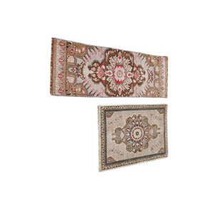 Vintage Turkish Yastik Rugs Set of 2 | 20'' x 26''