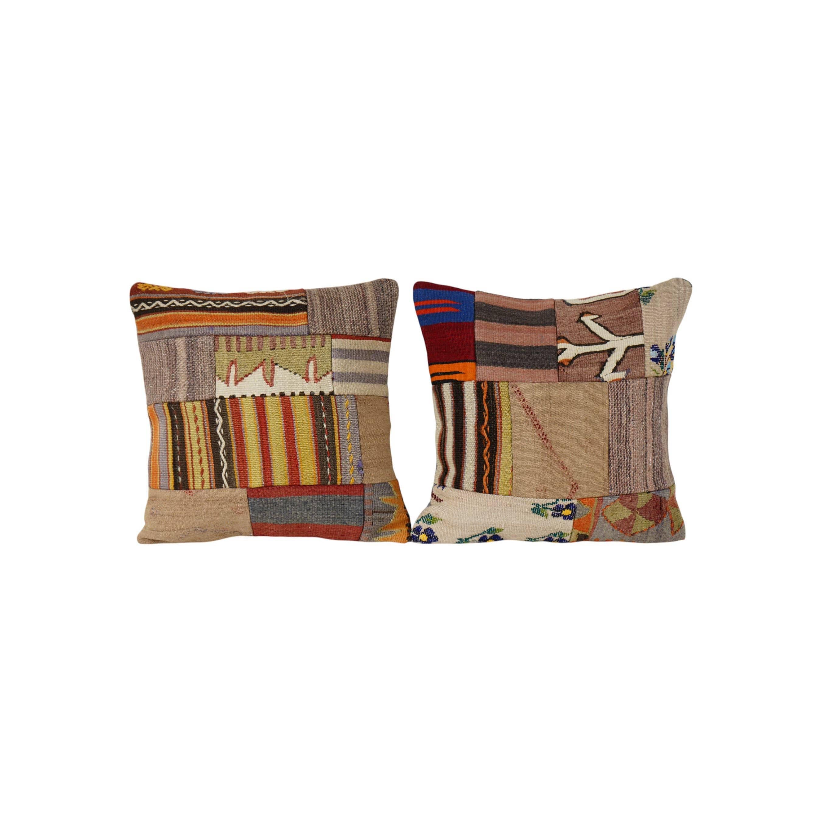 Kilim Patchwork Pillow Cover Set of 2 | 20'' x 20''