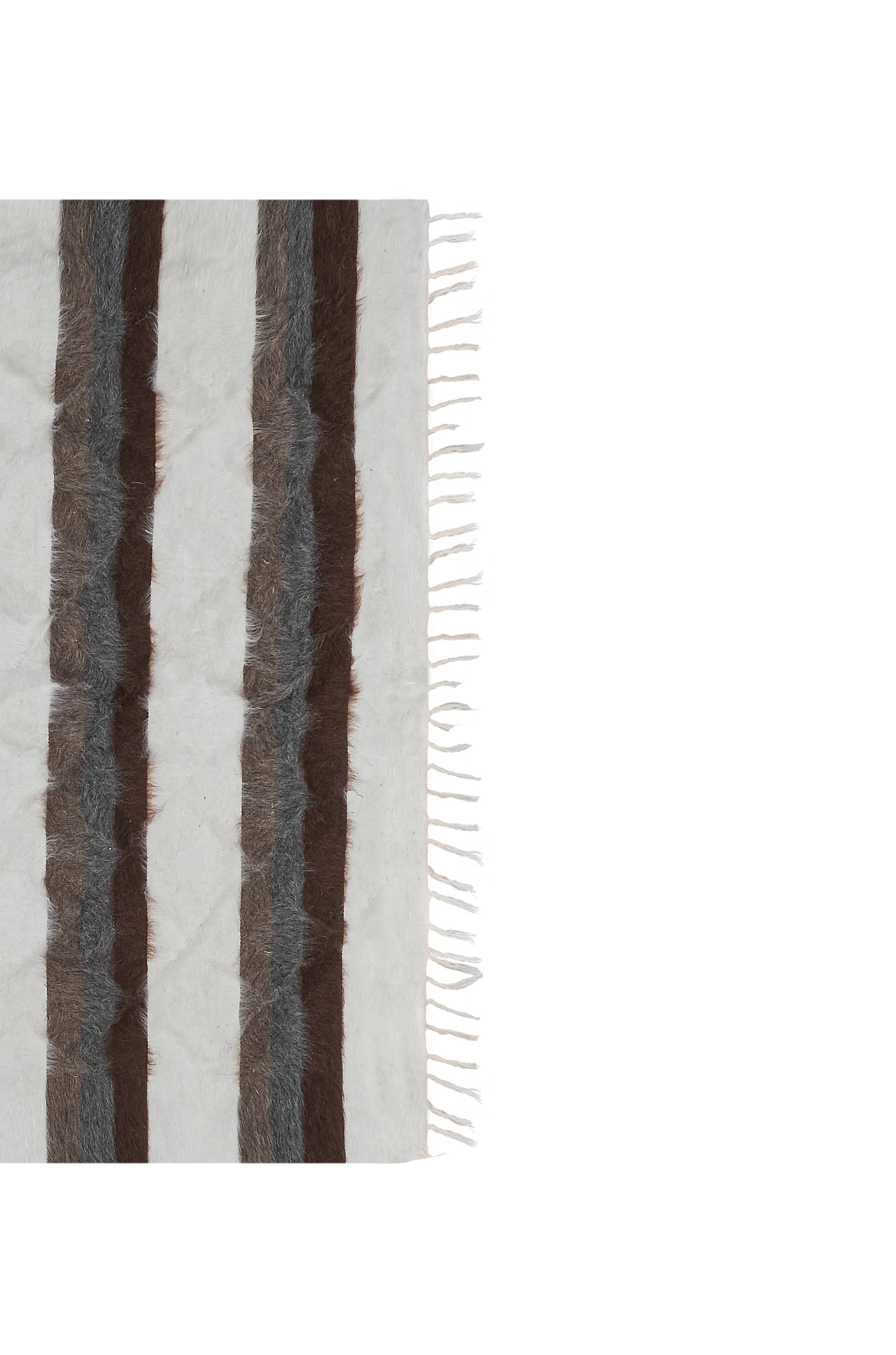Handwoven Siirt Wool Blanket 5'3'' x 6'11''