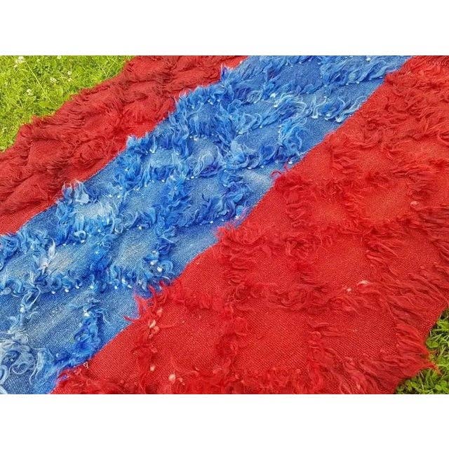 Vintage Turkish Shaggy Tulu Rug 3'10'' x 4'2''