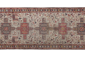 Vintage Animal Pattern Soumac Kilim Runner 3'7'' x 9'1''