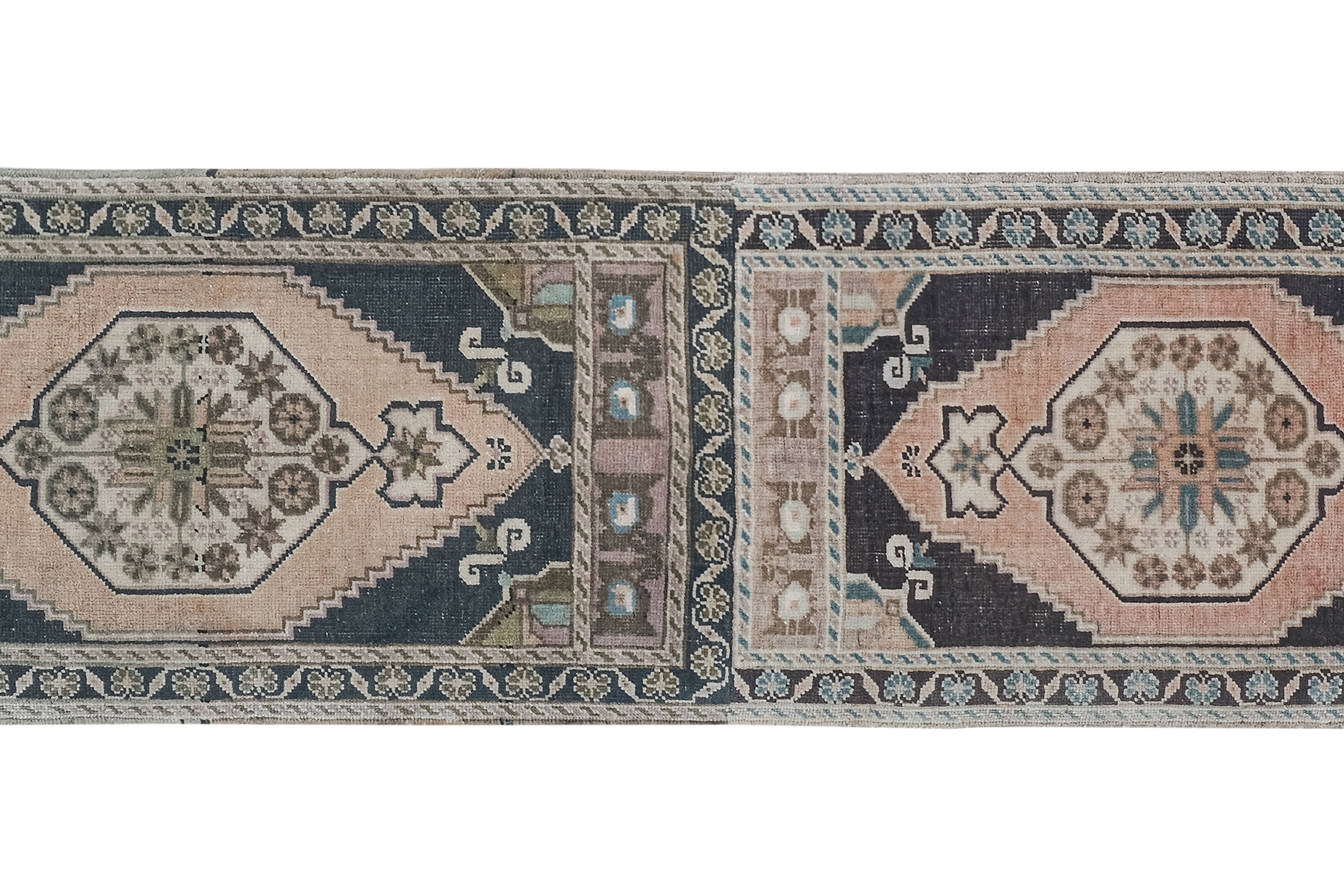 Vintage Turkish Runner Rug 1'8'' x 6'6''