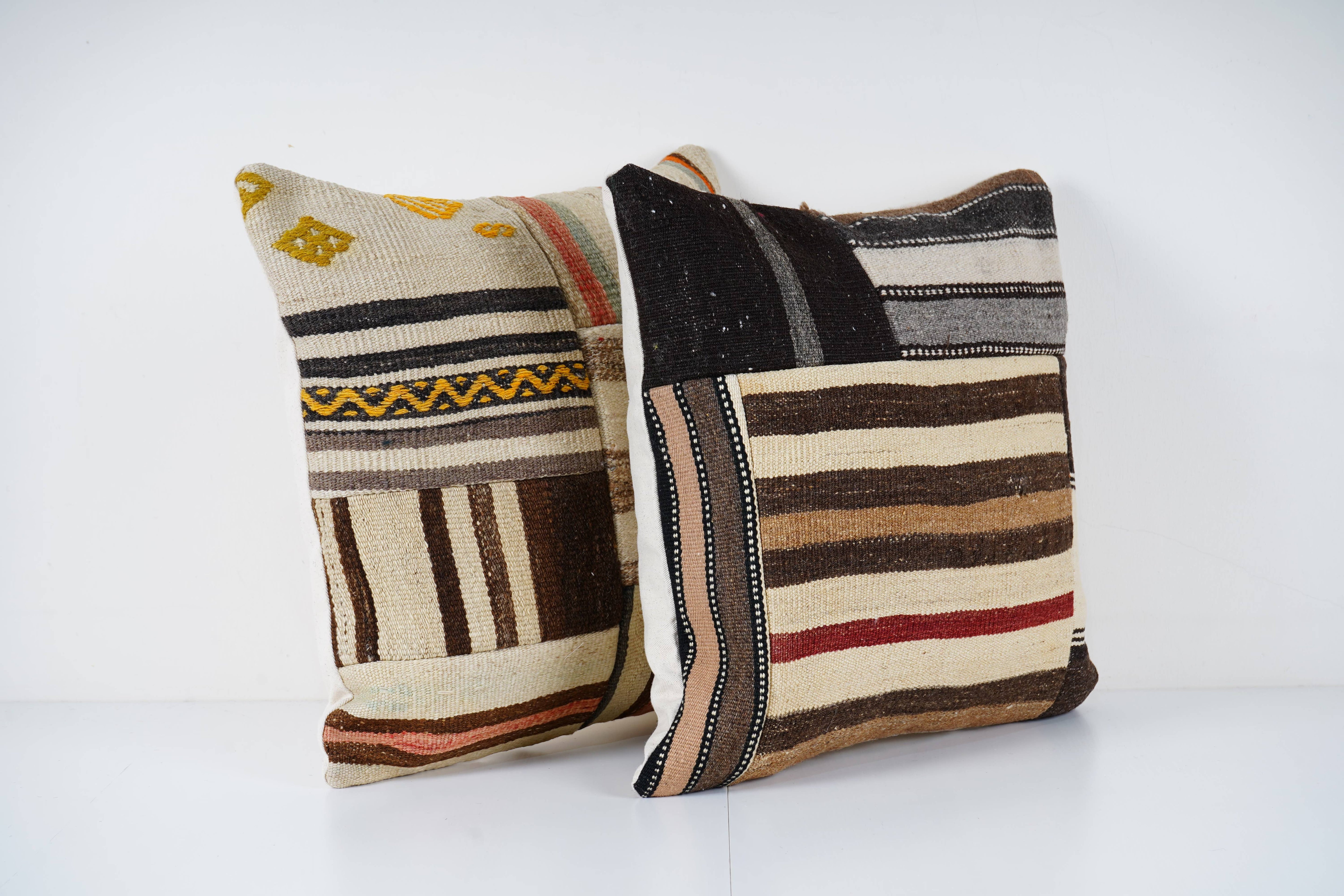 Kilim Patchwork Pillow Cover Set of 2 | 20'' x 20''