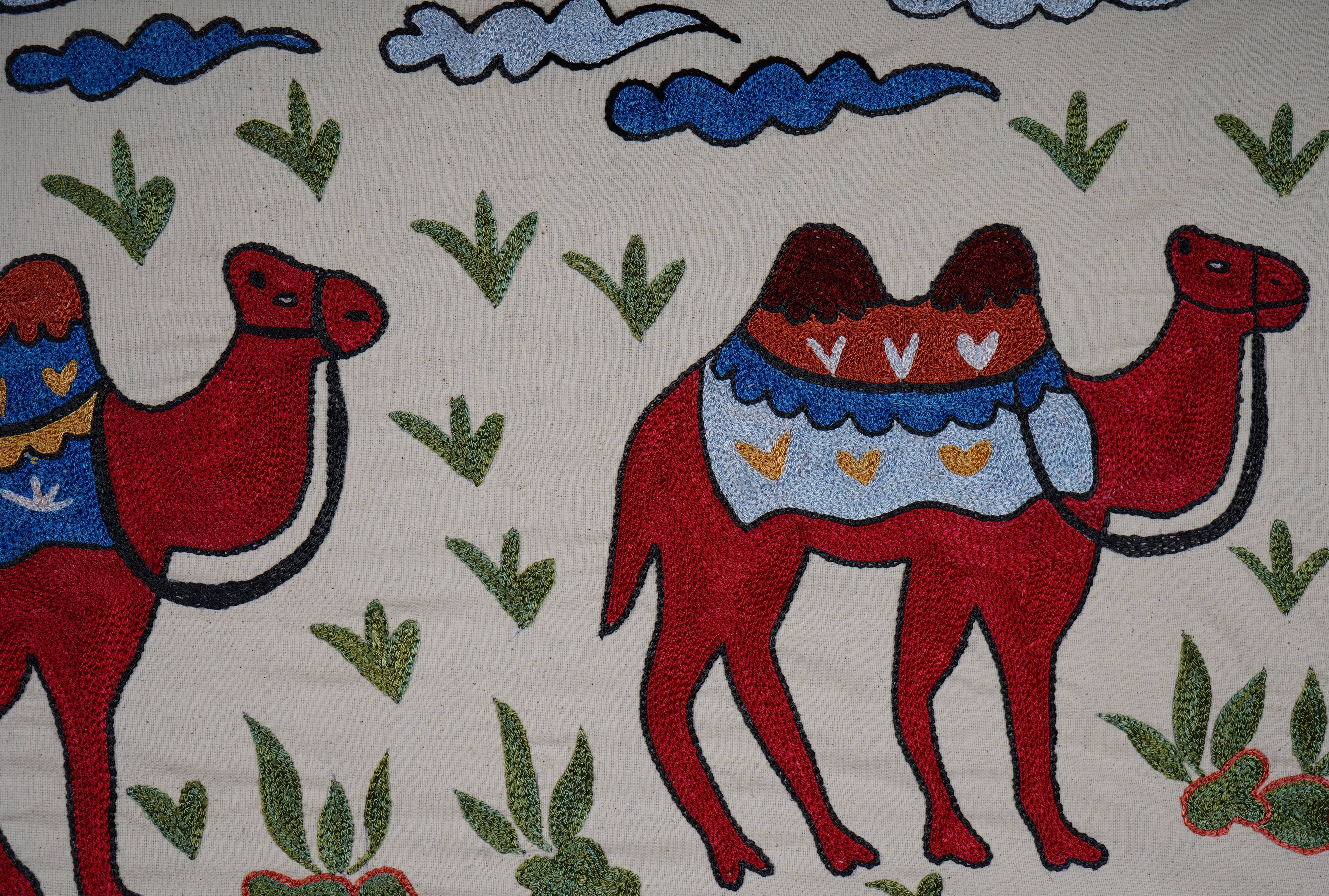 Suzani Wall Hanging & Tablecloth | 19'' x 57''