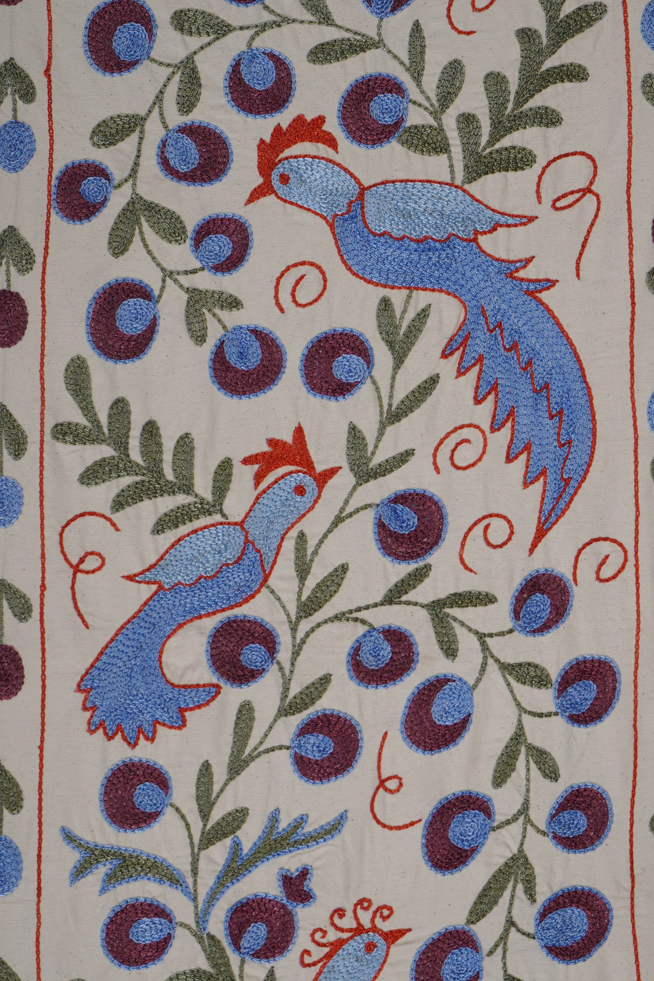 Bird Suzani Wall Hanging & Tablecloth | 18'' x 37''
