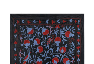 Silk Suzani Wall Hanging & Bedspread 3'4'' x 6'2''