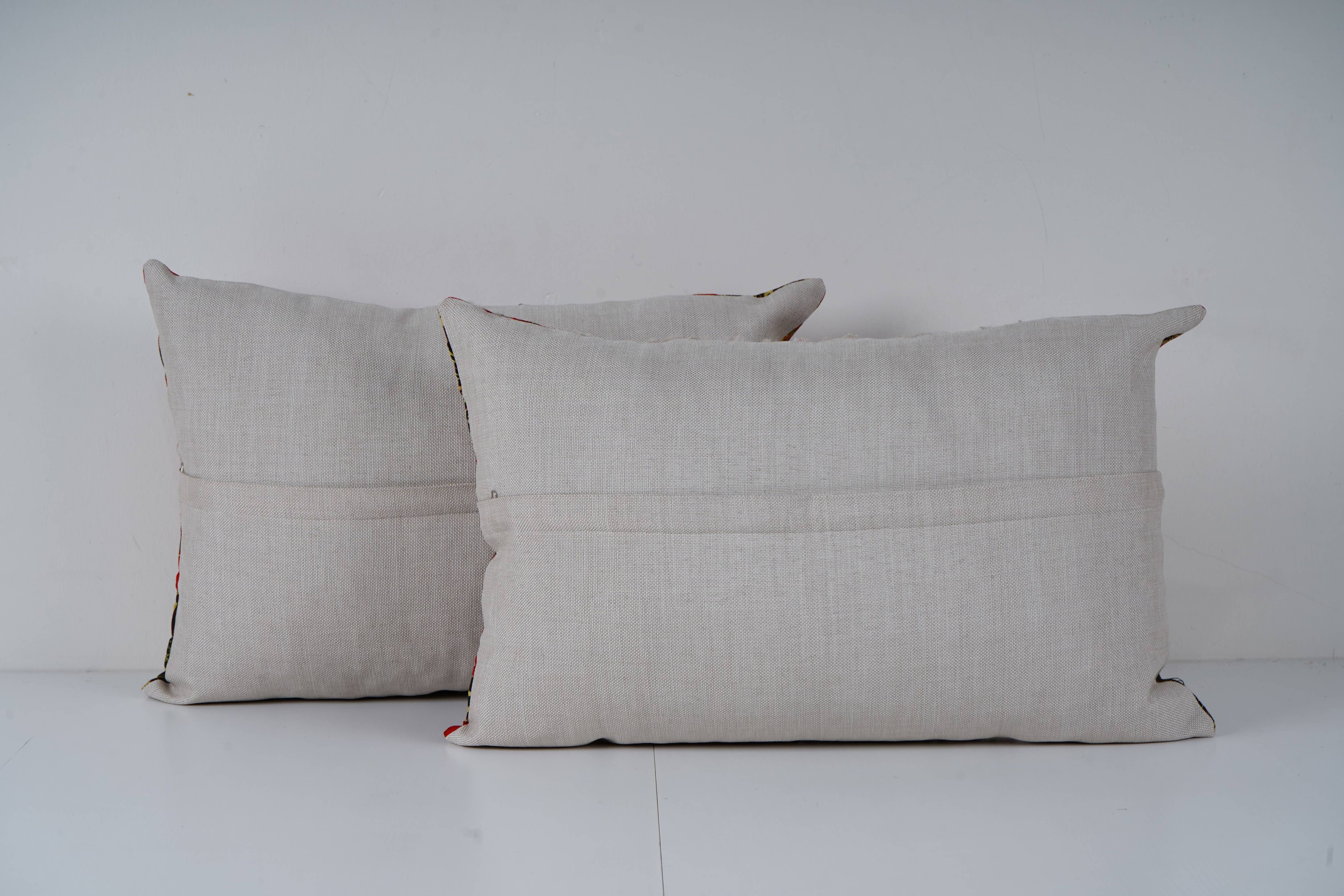 Uzbek Roller Printed Pillow Cover Set of 2 | 14'' x 22''