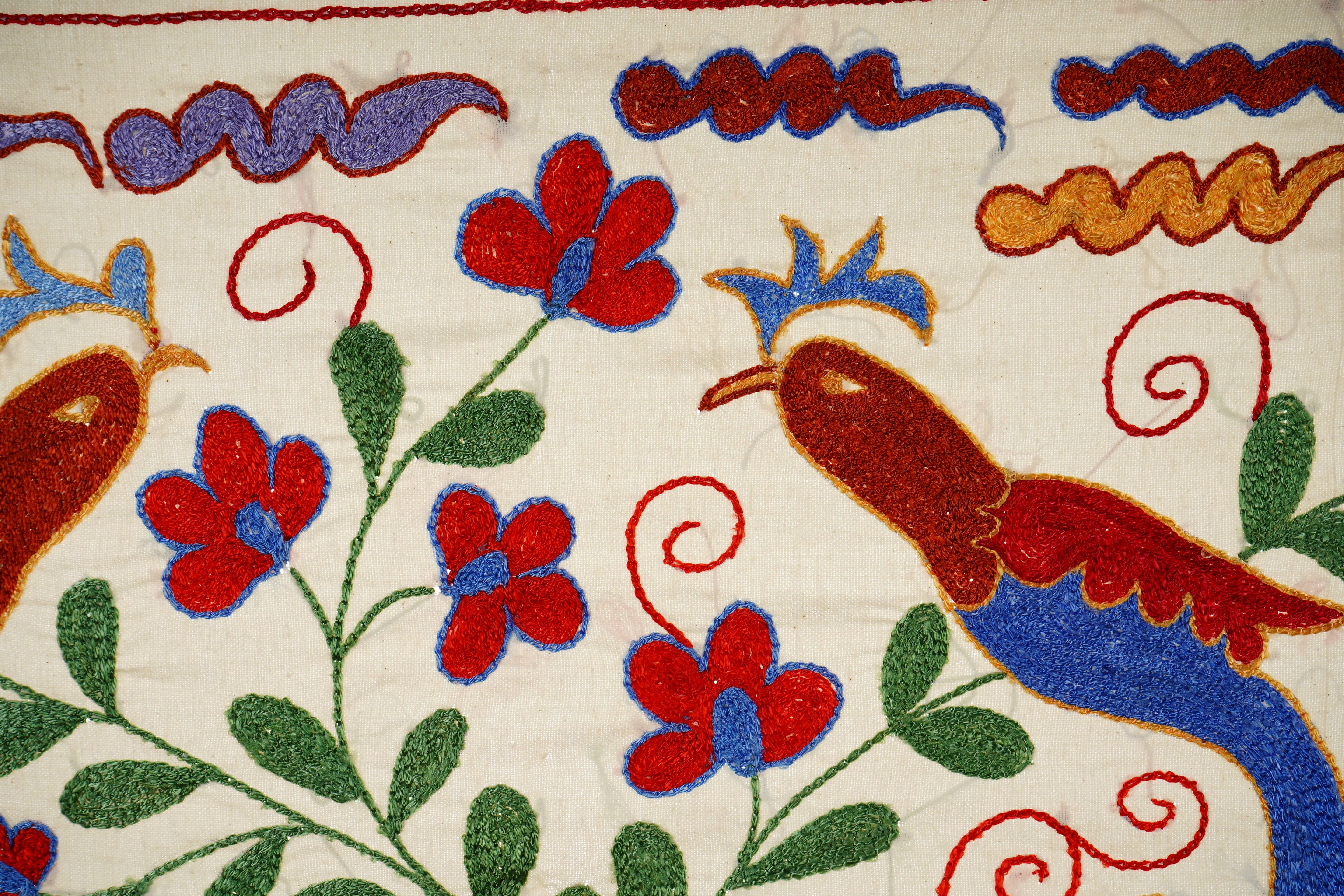 Bird Suzani Table Runner | 17'' x 38''