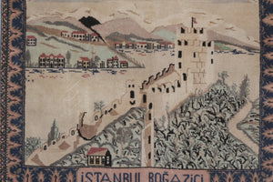 Vintage Turkish Rug 4'3'' x 5'1''