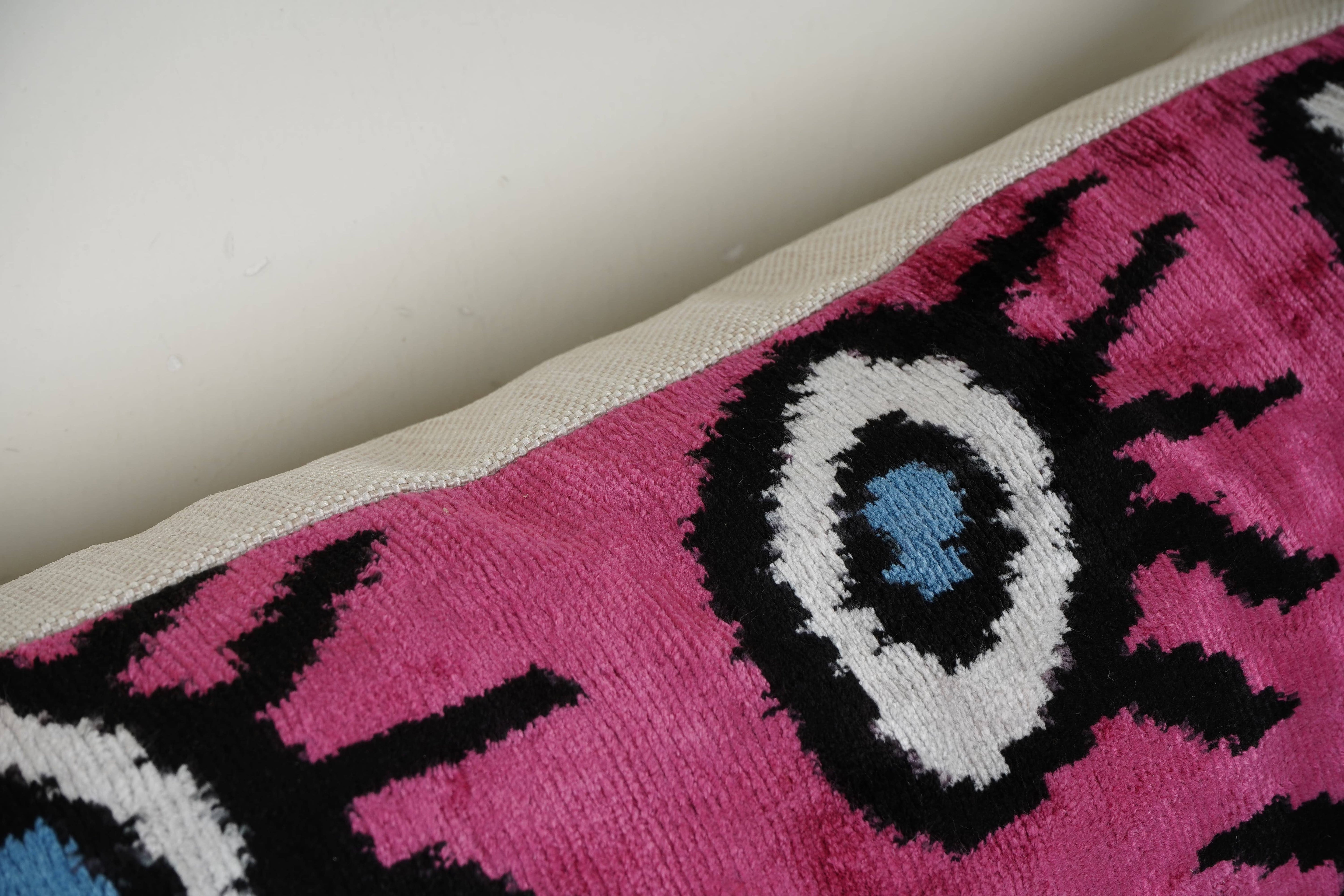 Silk Ikat Velvet Pillow Cover | 16'' x 24''