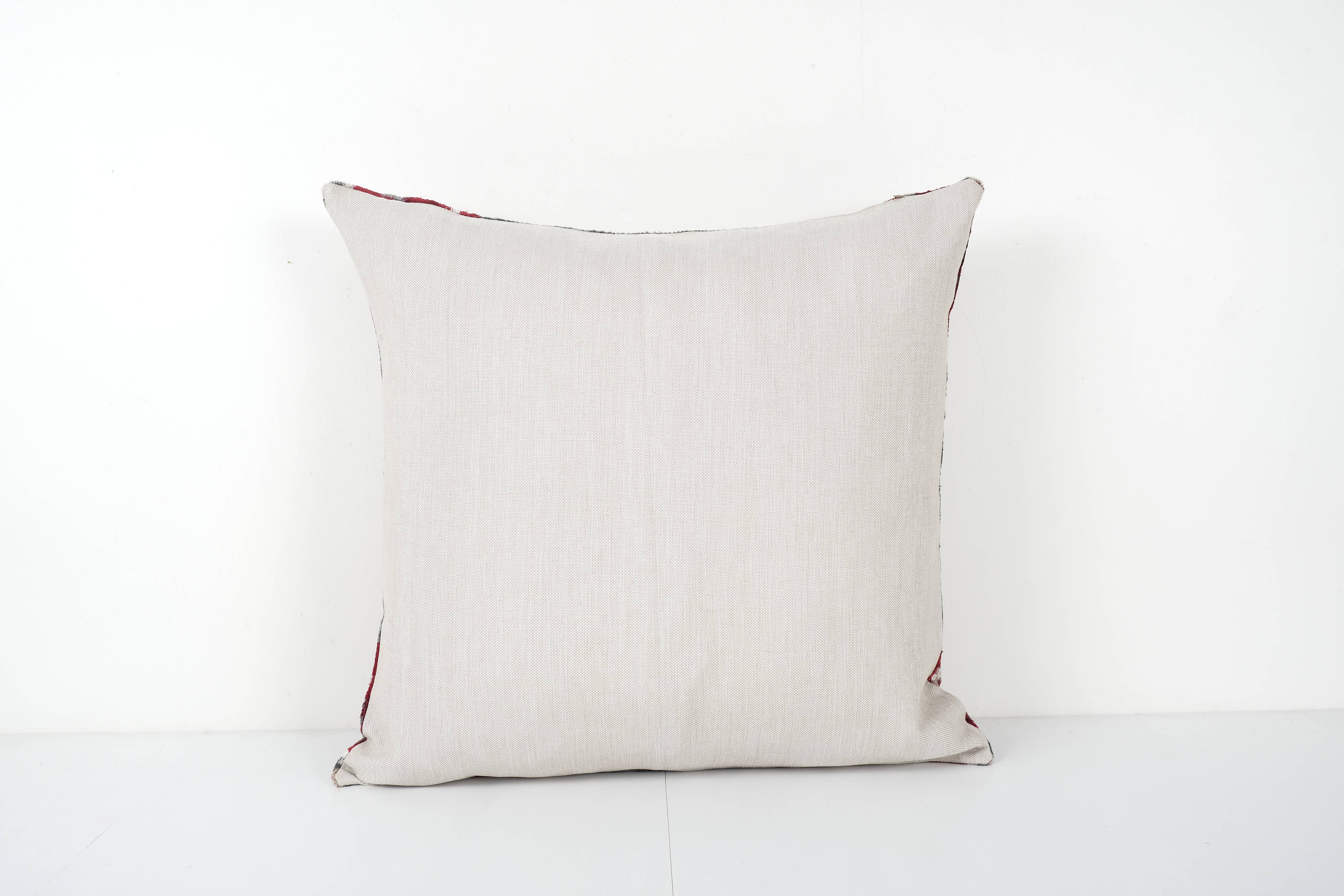 Silk Ikat Velvet Pillow Cover | 24'' x 24''
