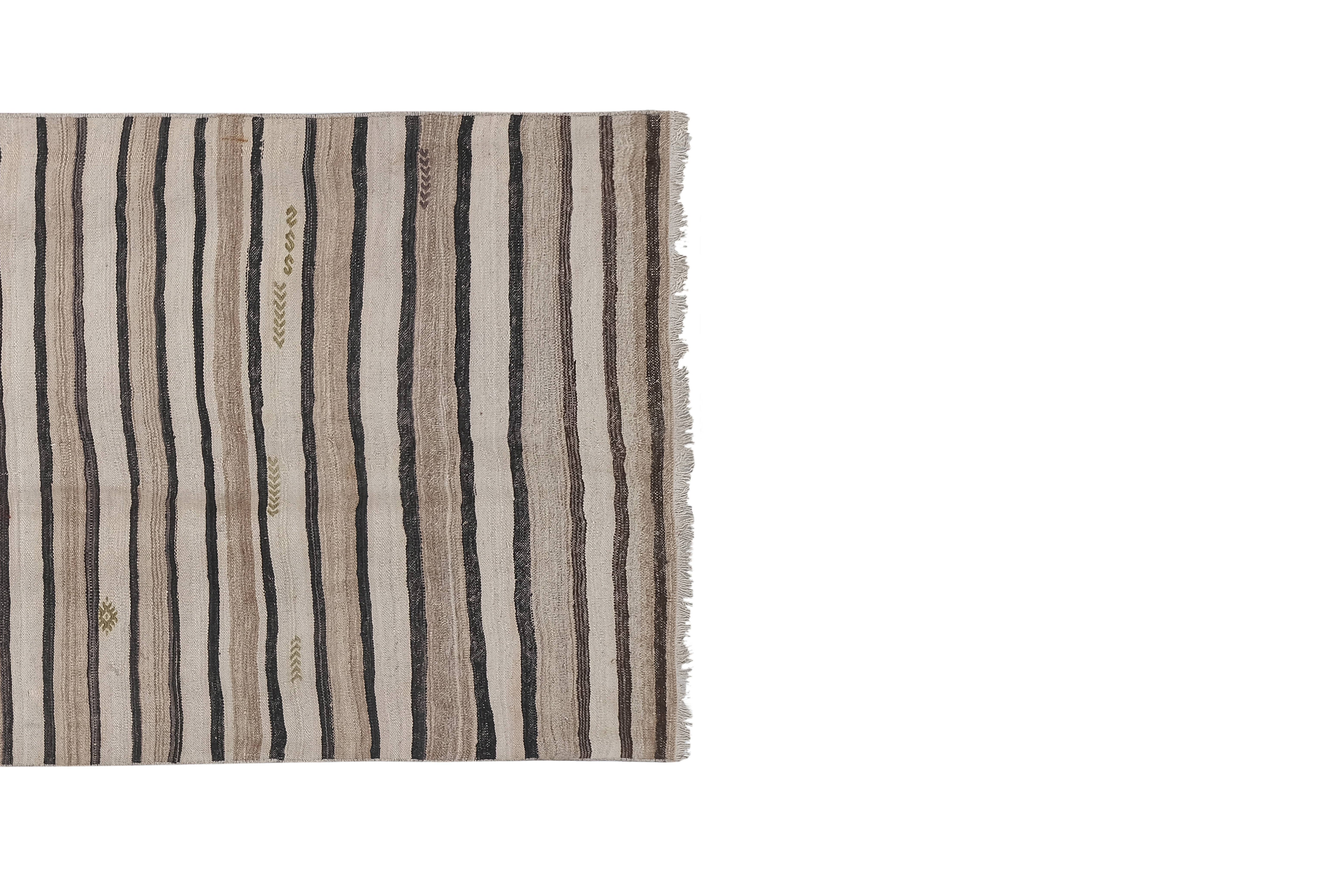 Vintage Turkish Kilim Runner 3'7'' x 9'3''