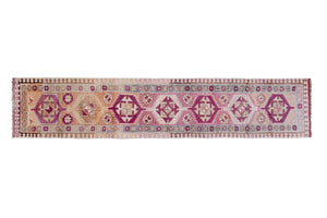 Vintage Turkish Runner Rug 2'7'' x 13'2''