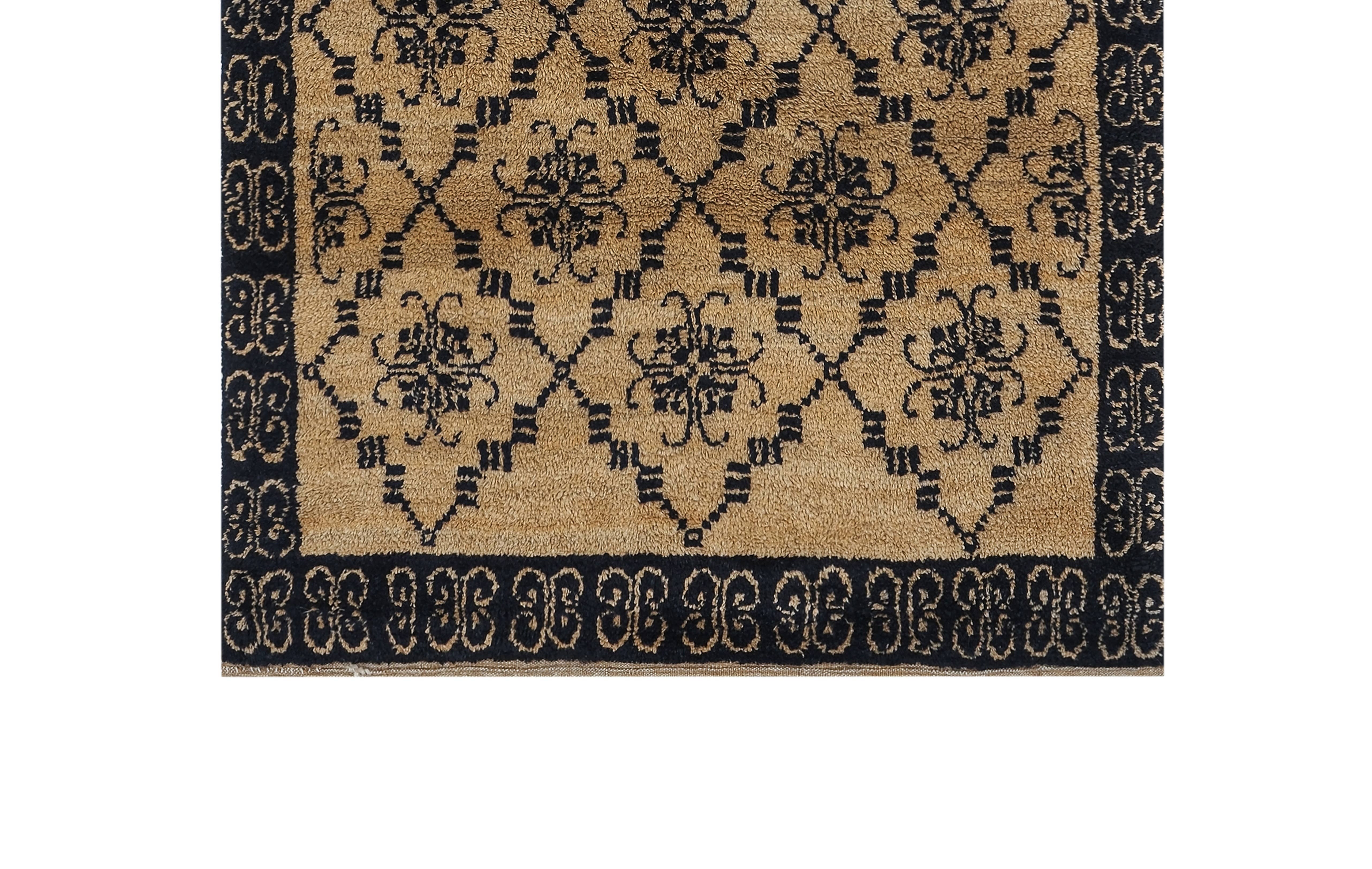 Vintage Turkish Tulu Rug 3'7'' x 6'3''