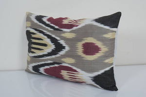 Silk Ikat Velvet Pillow Cover | 12'' x 20''