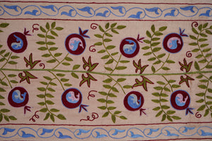 Hand-Embroidered Suzani Runner 1'9'' x 6'3''