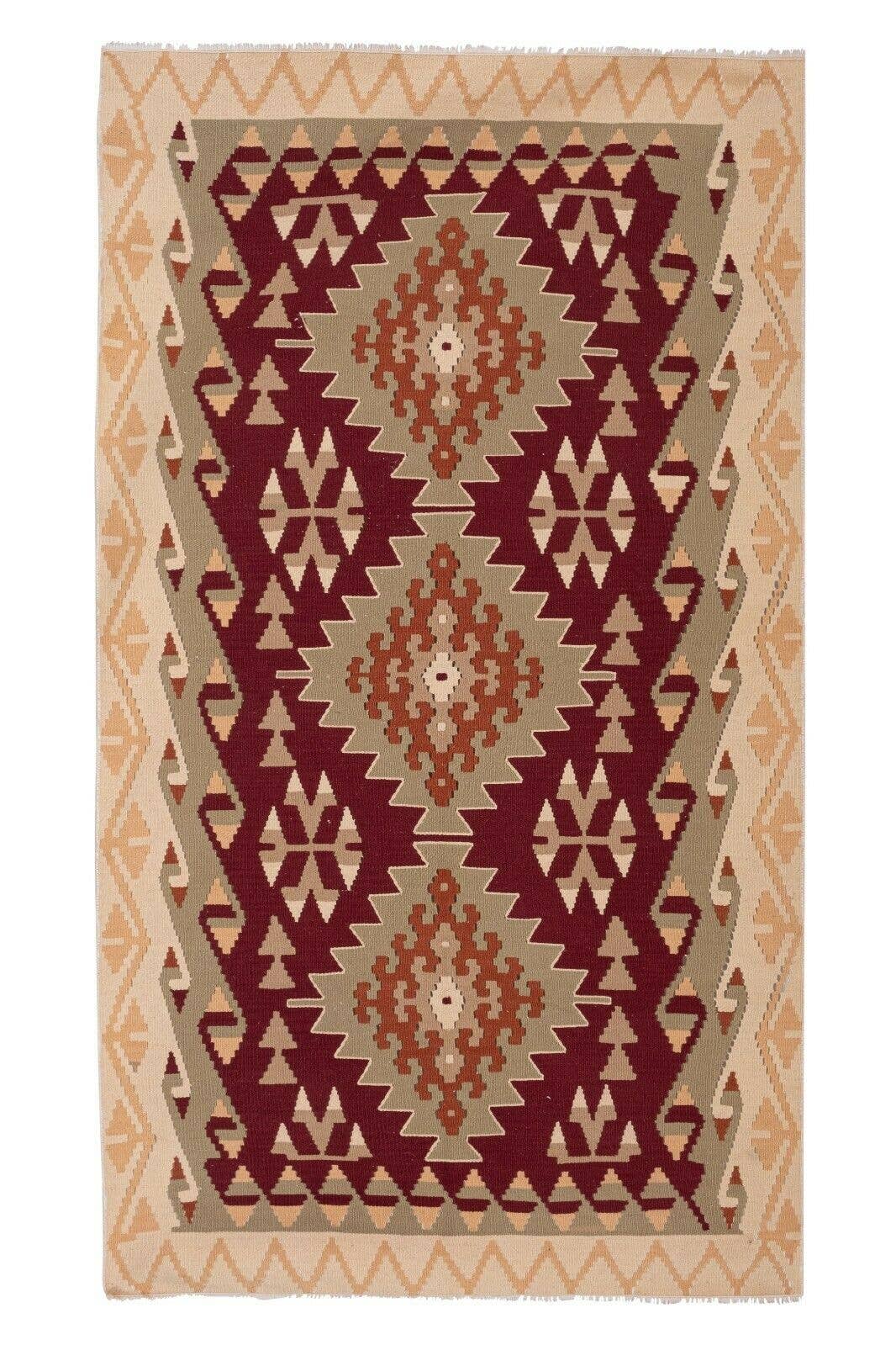 Vintage Kayseri Kilim Rug 4' x 7'5''