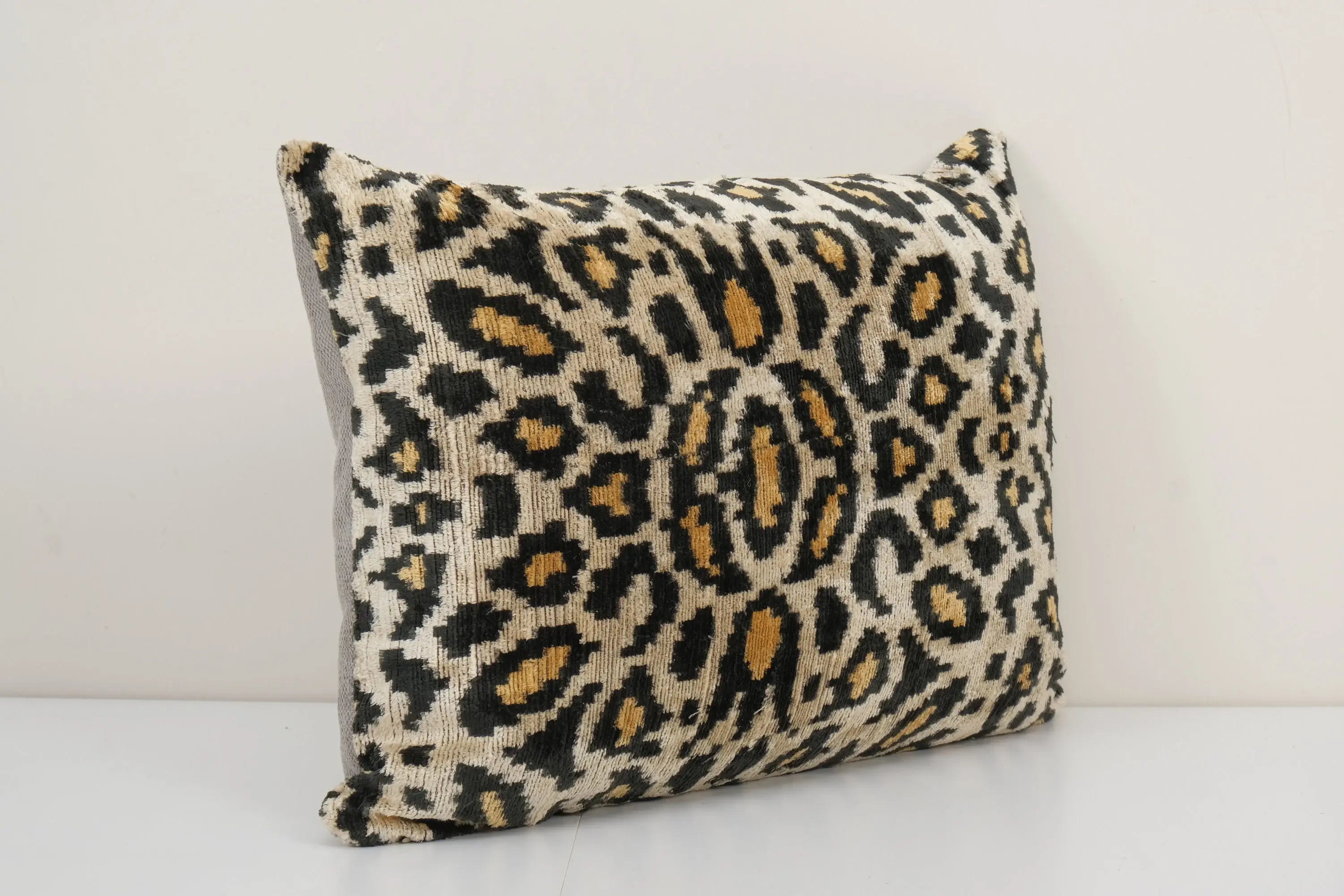 Silk Ikat Velvet Pillow Cover | 16'' x 24''