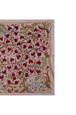 Silk Suzani Wall Hanging & Bedspread 3'4'' x 6'1''