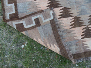 Vintage Turkish Kilim Rug 4'8'' x 9'4''