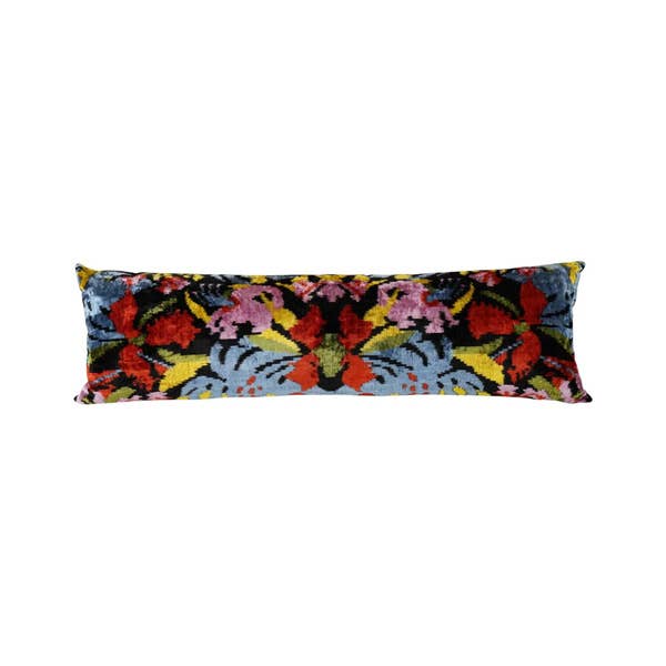 Silk Ikat Velvet Pillow Cover | 16'' x 47''