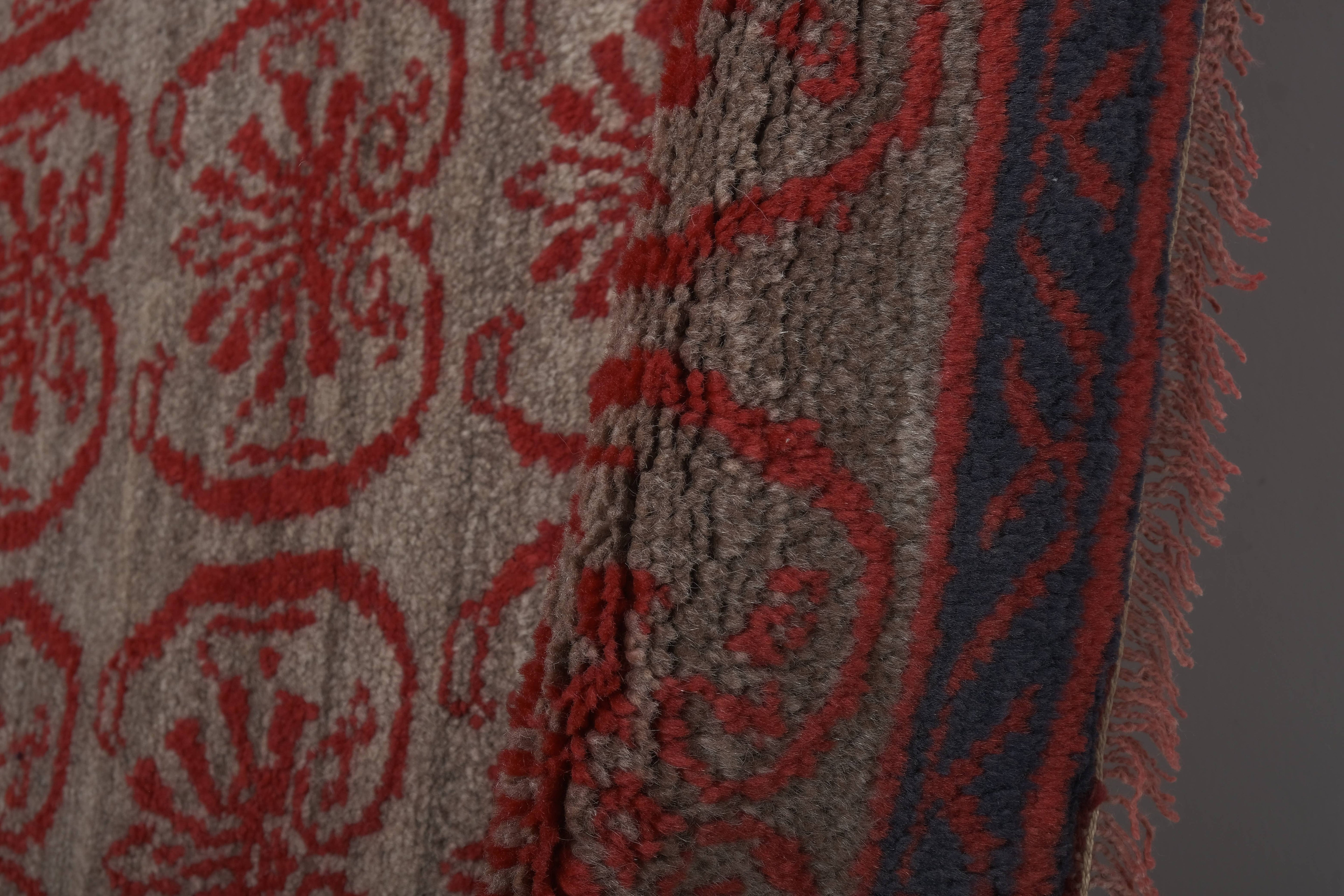 Vintage Turkish Shaggy Tulu Rug 21'' x 54''