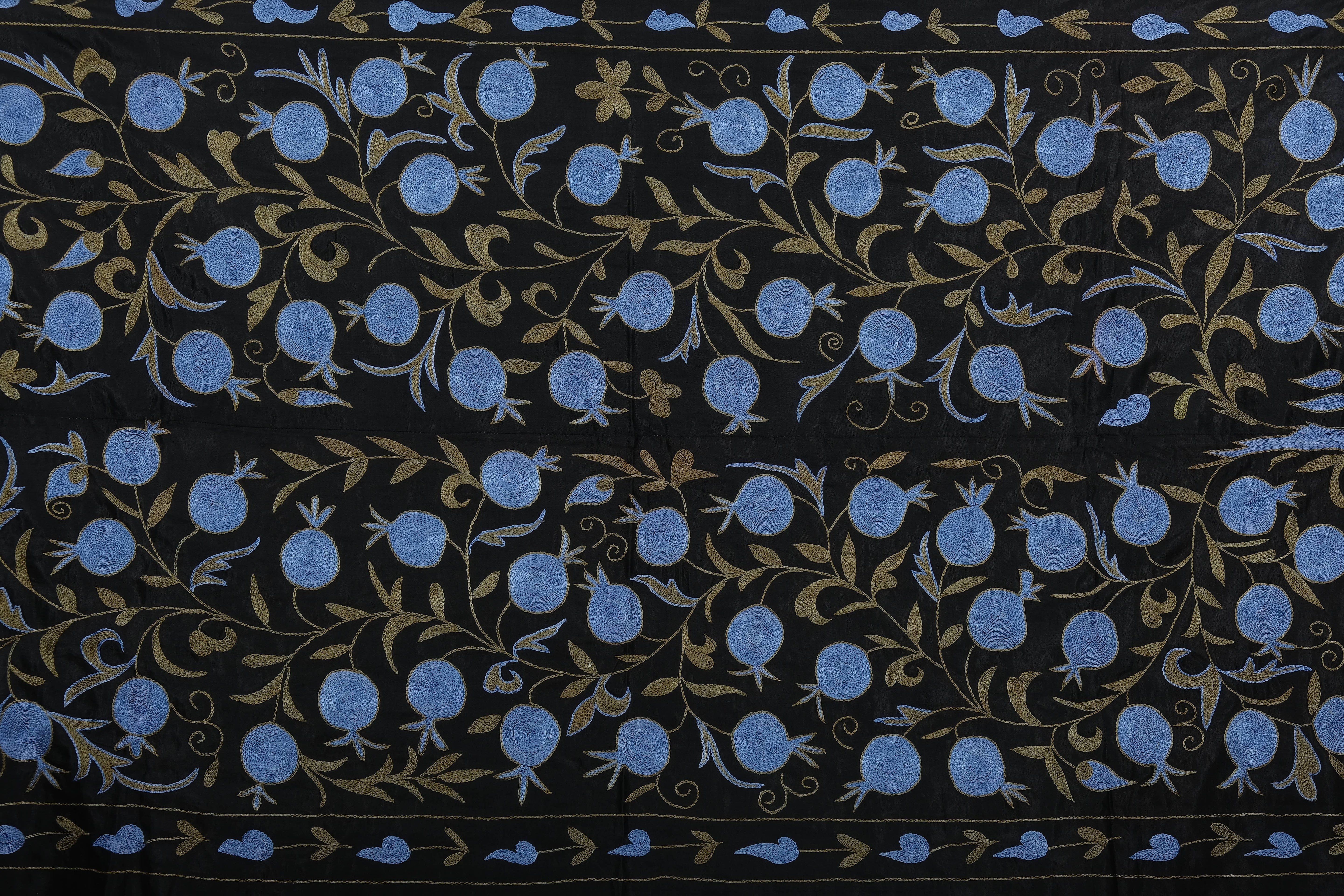 Silk Suzani Wall Hanging & Bedspread 3'4'' x 6'1''