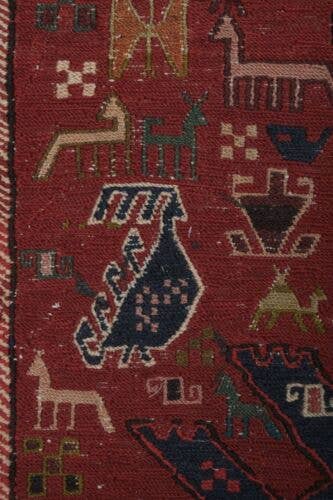 Vintage Turkish Anatolian Soumac Runner Rug 4'5'' x 9'8''