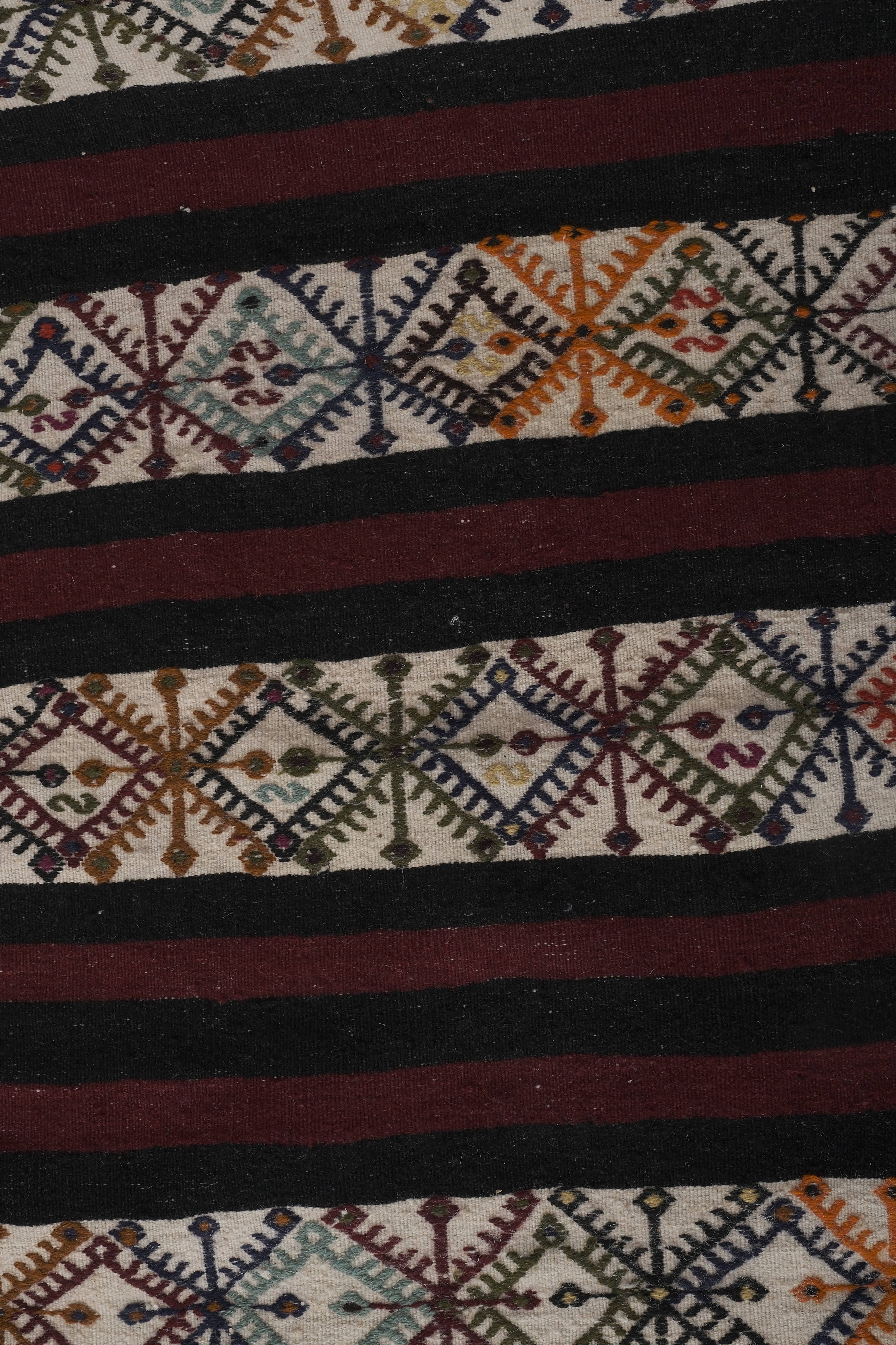 Vintage Turkish Kilim Runner 2'2'' x 15'2''