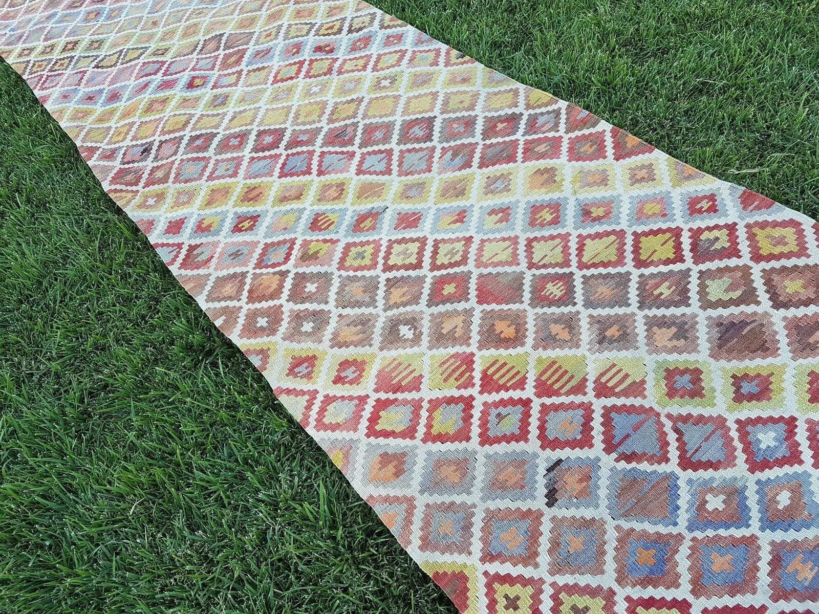 Vintage Turkish Runner Rug 3'3'' x 16'3''