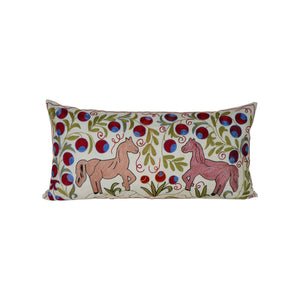 Horse Suzani Bedding Pillow Cover | 18'' x 34''
