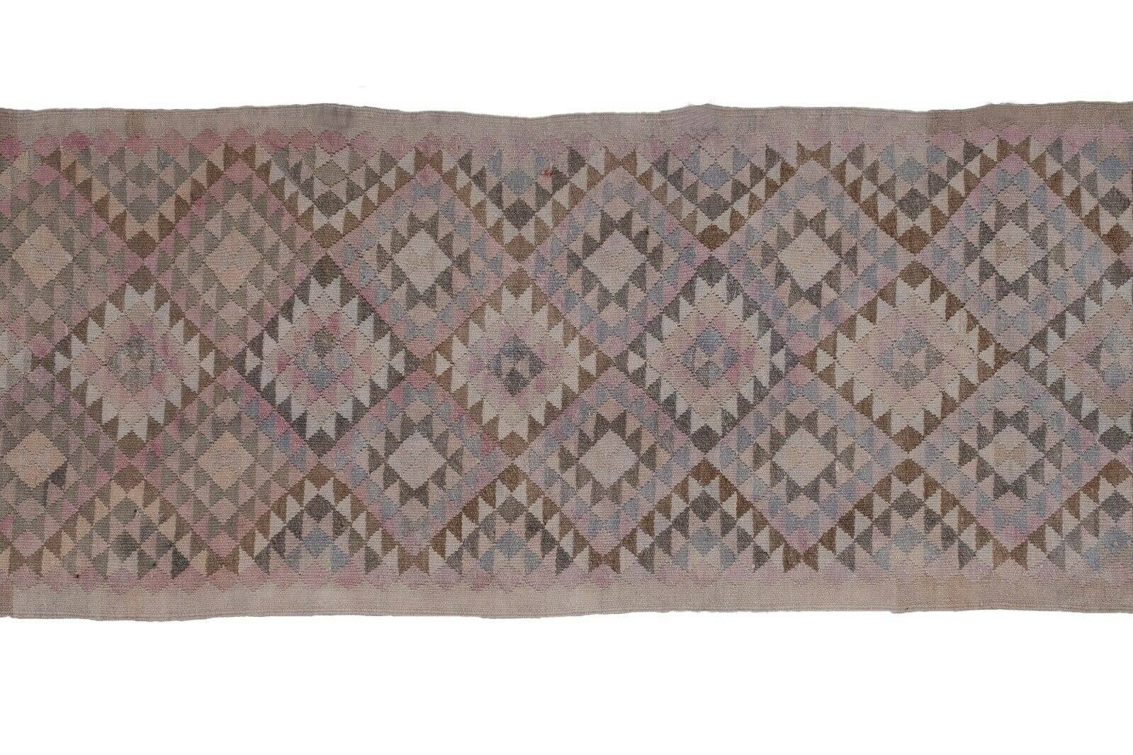 Vintage Turkish Kilim Runner 2'9'' x 12'2''