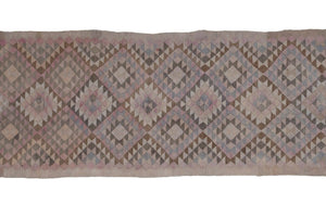 Vintage Turkish Kilim Runner 2'9'' x 12'2''