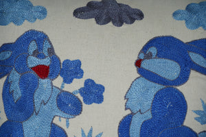 Bunny Suzani Pillow Cover | 18'' x 18''