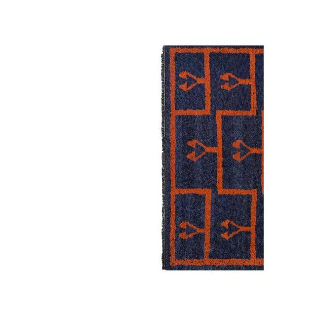 Vintage Turkish Shaggy Rug 6' x 6'2''