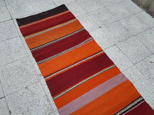 Vintage Turkish Kilim Runner 2'3'' x 8'8''