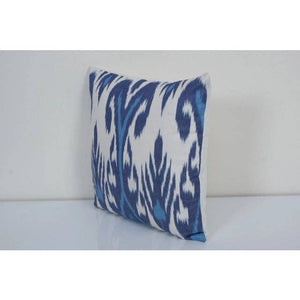 Silk Ikat Velvet Pillow Cover | 14'' x 14''