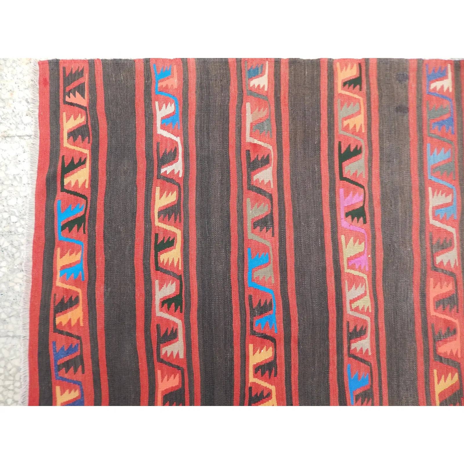 Vintage Turkish Kilim Runner 3'6'' x 9'6''