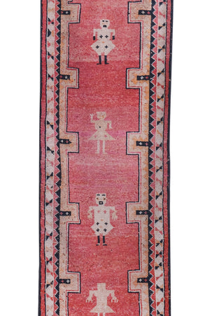 Vintage Turkish Runner Rug 3'2'' x 10'