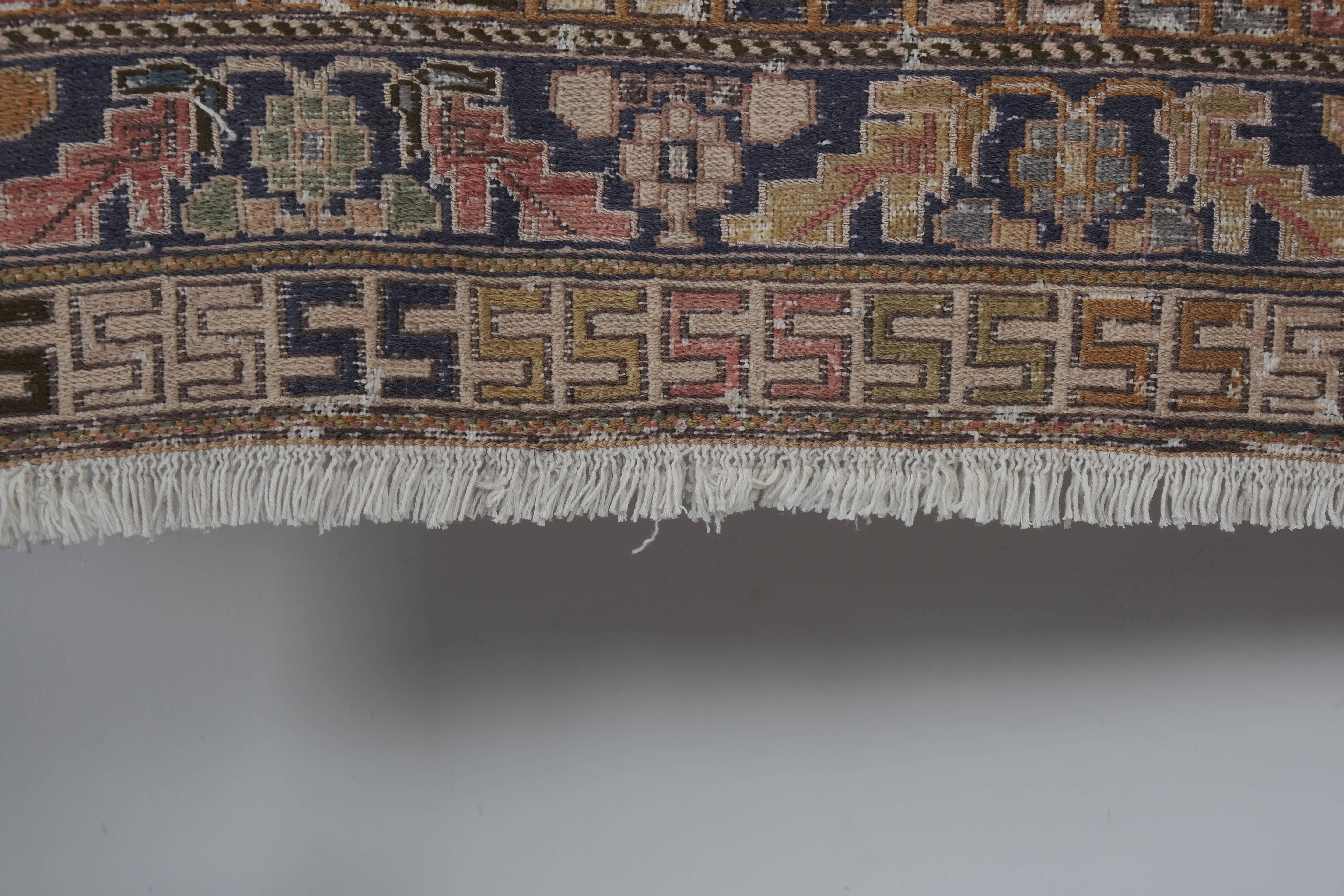 Vintage Turkish Soumac Kilim Rug 3'8'' x 6'8''