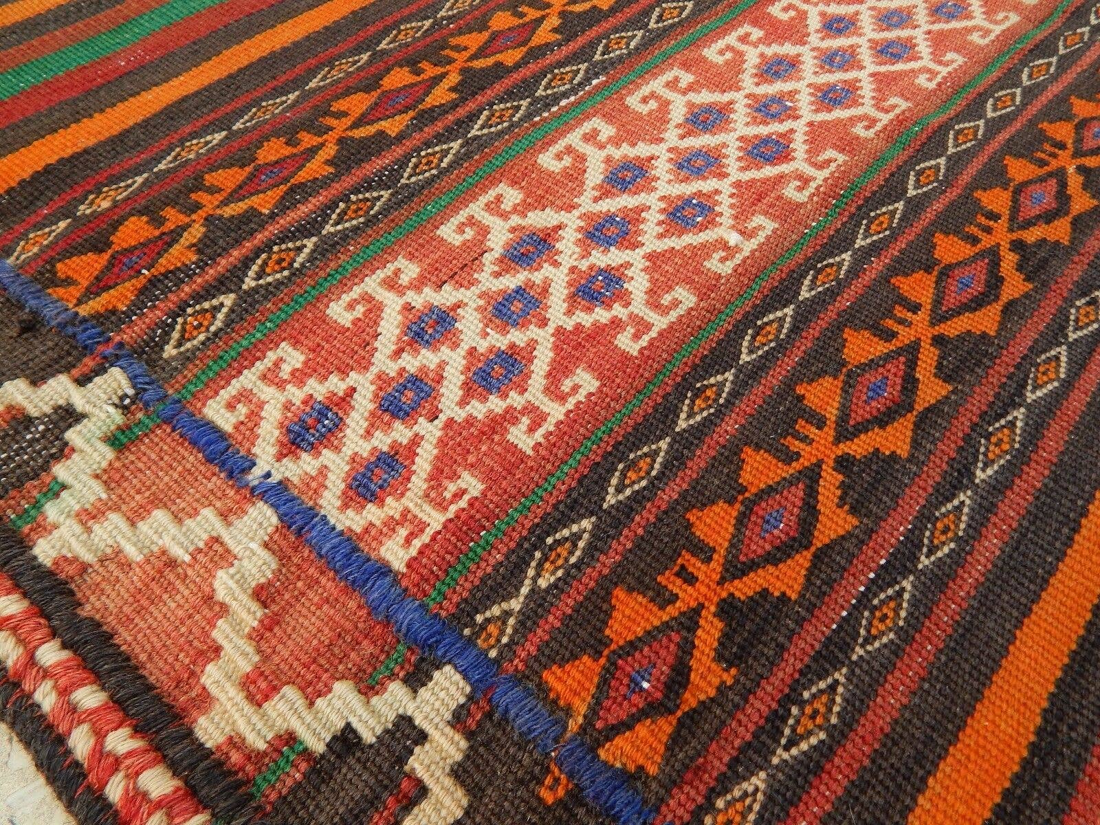 Vintage Turkish Kilim Rug 4'3'' x 9'8''