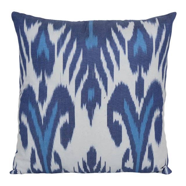Silk Ikat Velvet Pillow Cover | 14'' x 14''